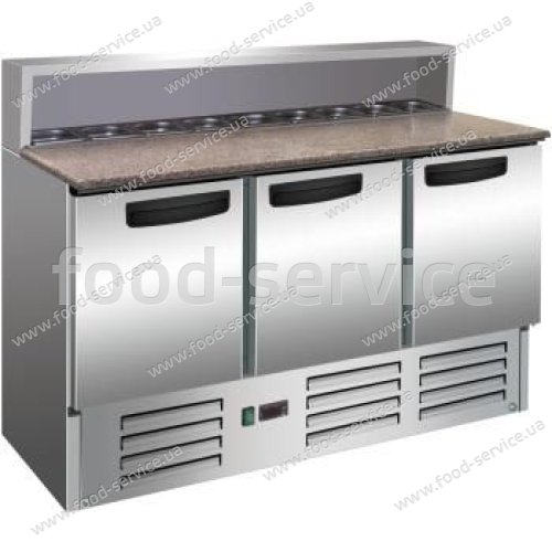 Стол для пиццы SARO ECO PS 903 с гранитной столешней и салат-баром 